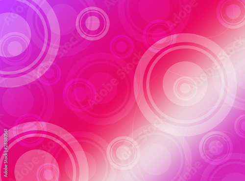Pink abstract background with circles