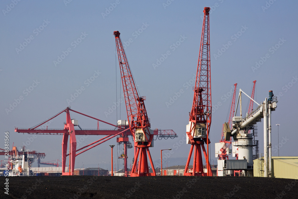 Imported Coal Dockside at Avonmouth UK