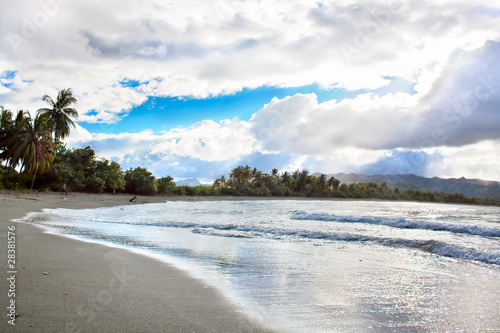 Fantastic contrast on tropical beach in Baracoa  Cuba