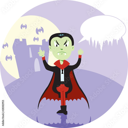 Cute Count Dracula saying something