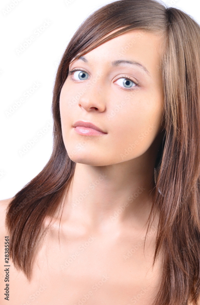 portrait of a young beautiful woman with long hair portrait of a young beautiful woman with long hair