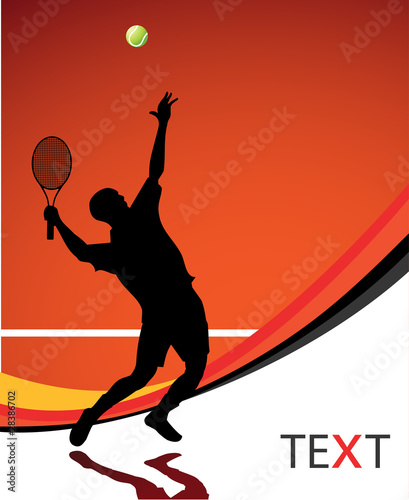Tennis player silhouette