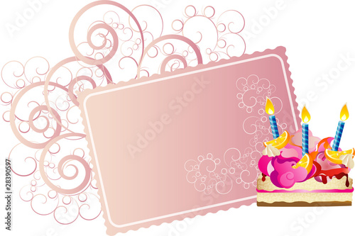 Buon Compleanno - Card Rosa
