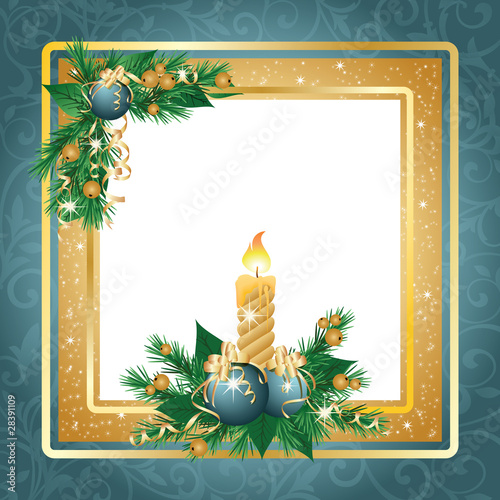New year framework or invitation card, vector