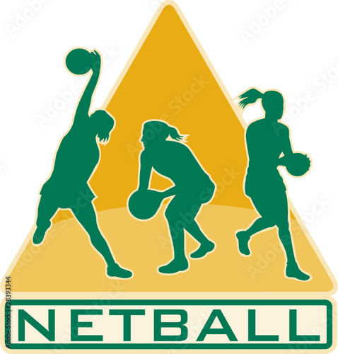 netball player passing rebounding catching ball
