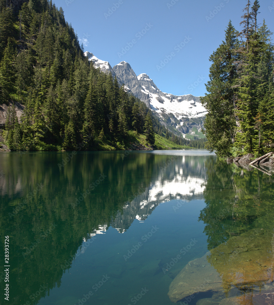 Wilderness alpine lake