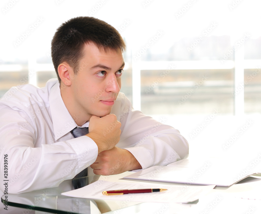 Naklejka premium Young business man