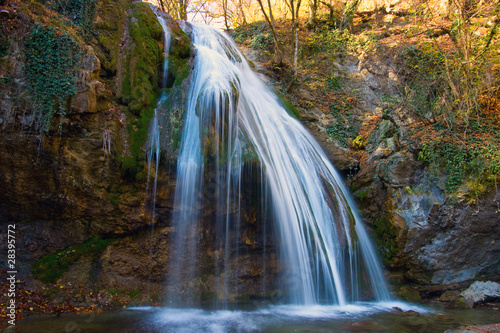 Waterfal in Crimean forest