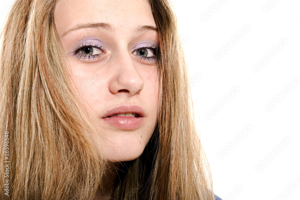 Portrait of a young girl close-up