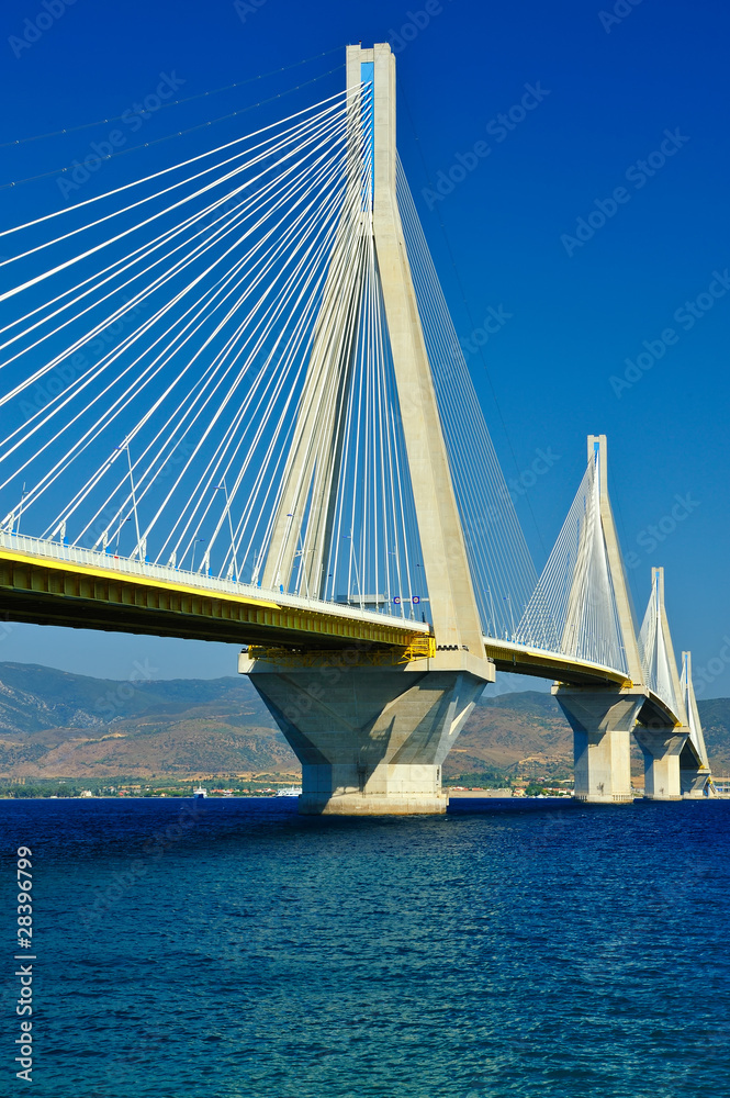 Fototapeta premium The Rio-Antirrio, cable-stayed bridge in Greece