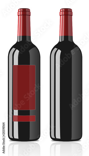 Bouteille de vin rouge classé