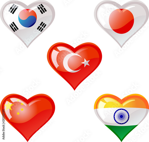 Flags heart