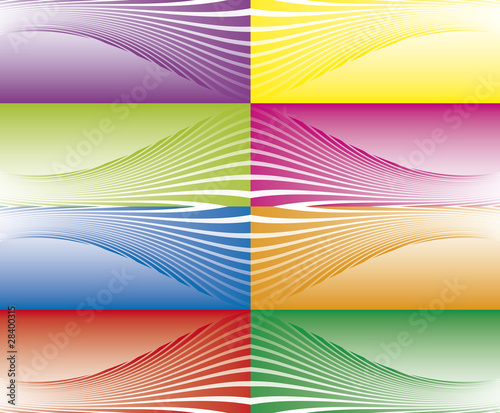 curve astratte in otto combinazioni di colore photo