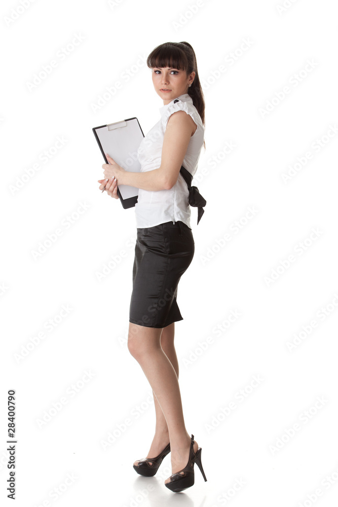 Businesswoman with clipboard Businesswoman with clipboard