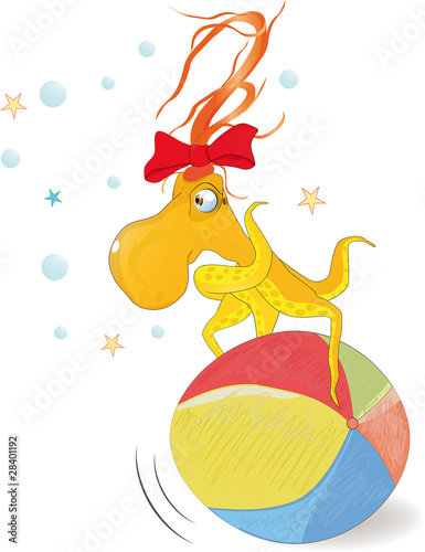 Octopus on a ball
