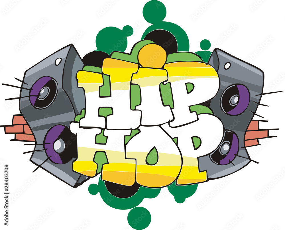 Hip Hop graffiti design vector de Stock | Adobe Stock