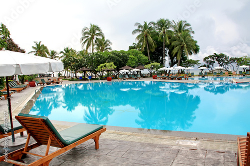 Beautiful swimming pool at an thailand resort