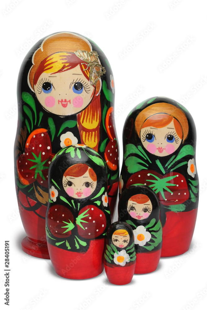Red russian nesting doll