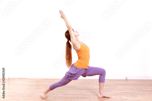 yoga warior I pose