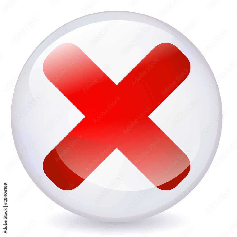 Obraz premium Cancel Crystal Ball Icon