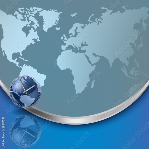 Abstract business background with earth map