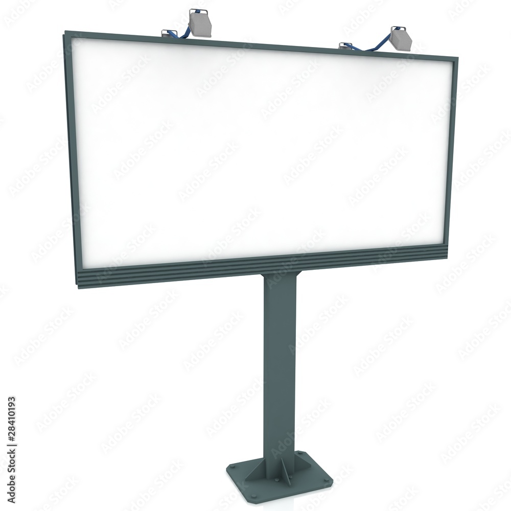 Outdoor billboard on white background Outdoor billboard on white background