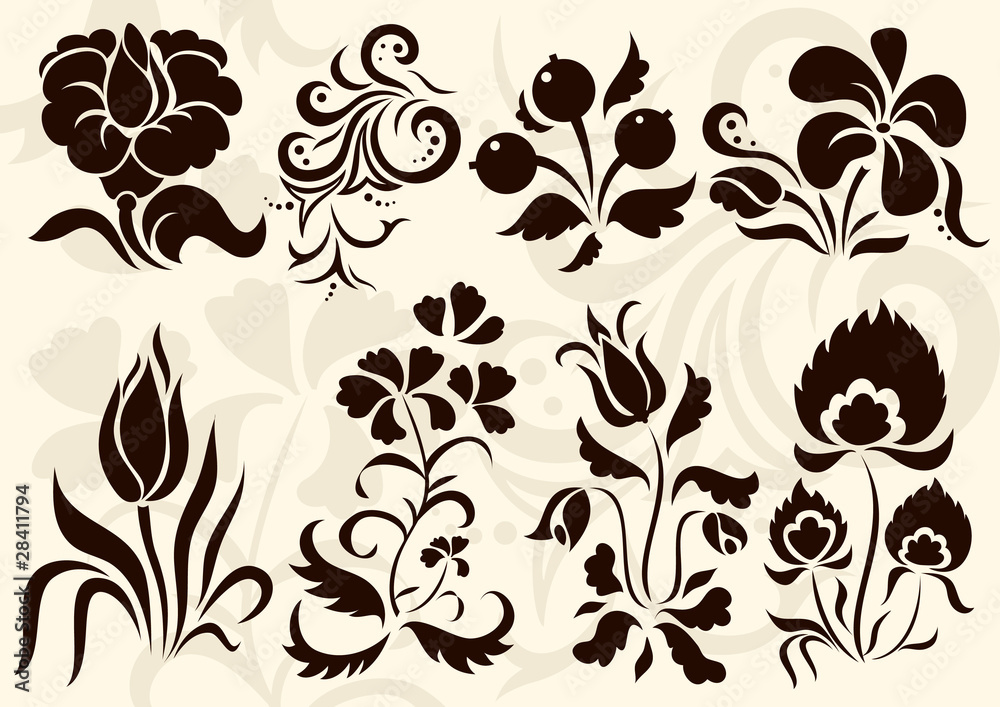Vector floral decor Vector floral decor