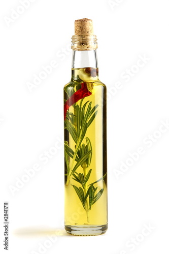 Olive oil with rosemary, garlic and pepper.