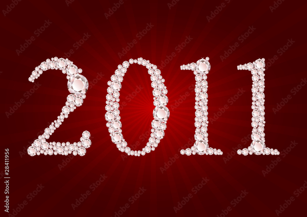 Vector diamond 2011 year Vector diamond 2011 year