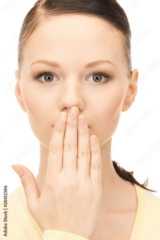 hand over mouth hand over mouth