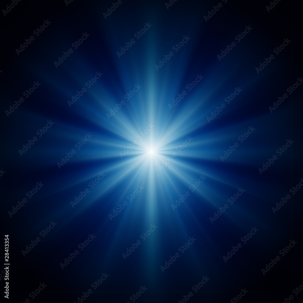 design background of blue luminous rays