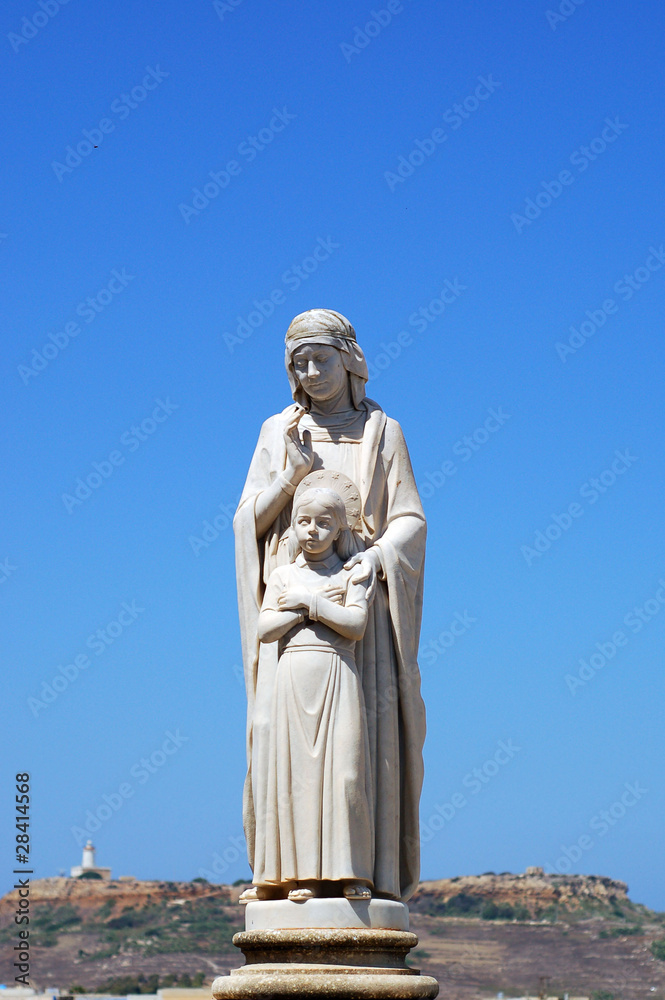 Religious Statue on Gozo.Malta