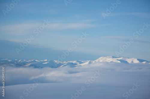 Snowcapped Mountain Range
