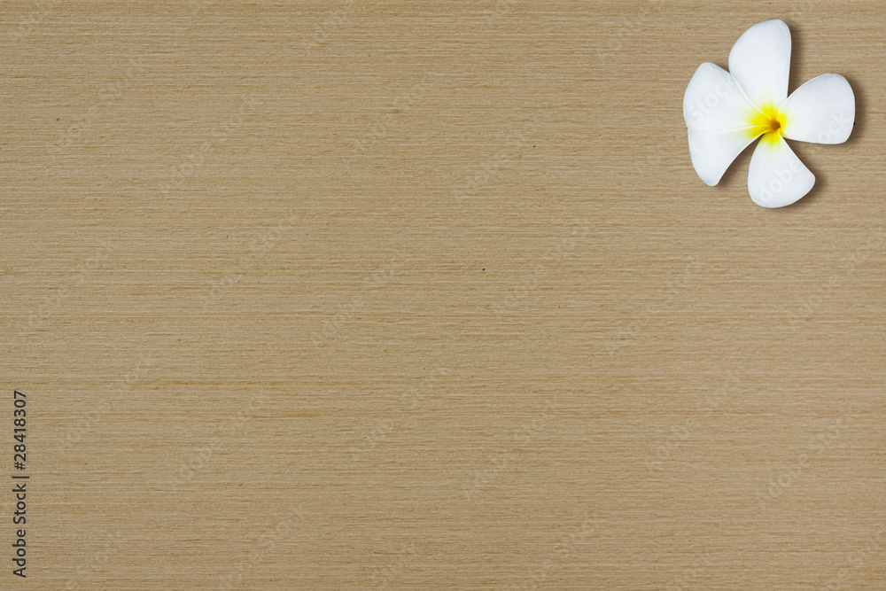 Obraz premium Flowers on the wooden floor