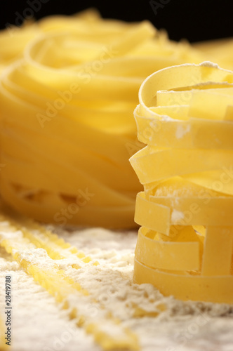 Pasta in flour photo