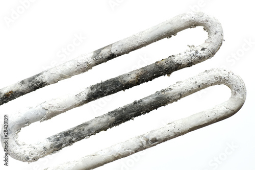 limescale on washing machine heater