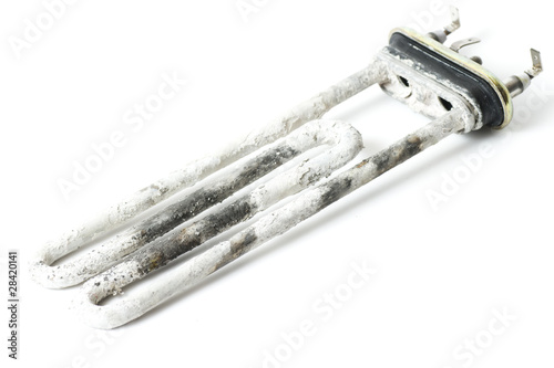 limescale on washing machine heater
