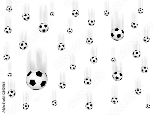 Falling soccer balls