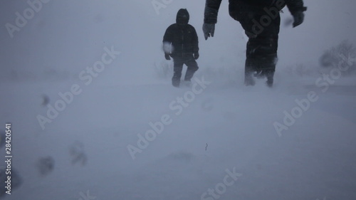 Blizzard, snowmobile