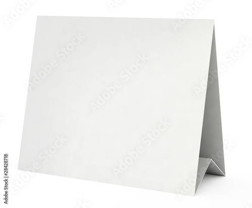 3d blank white form on white background