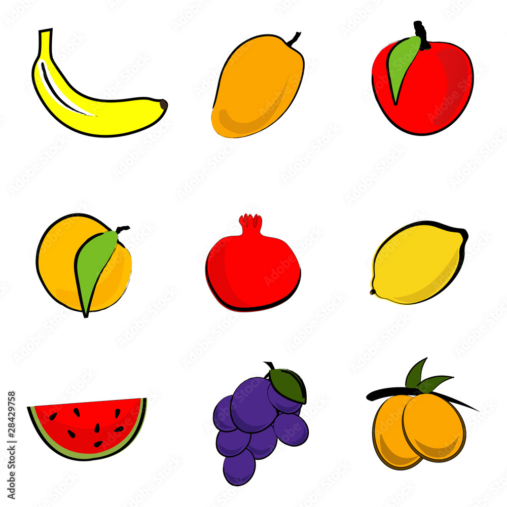 Naklejka fresh fruits