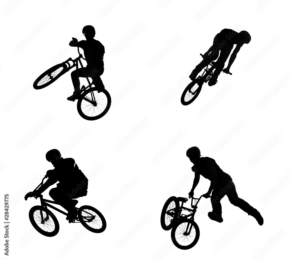 Fototapeta premium BMX silhouettes