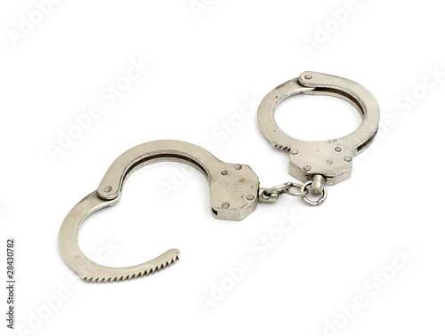 handcuffs are opened in the form of heart