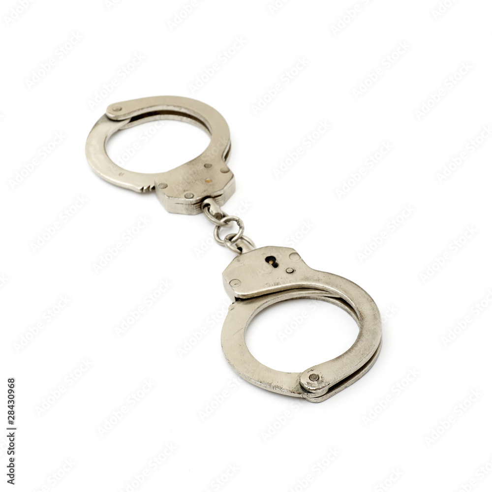 Photo of a pair of handcuffs Photo of a pair of handcuffs