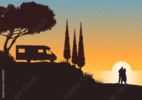 Urlaubsstimmung mit Sonnenuntergang