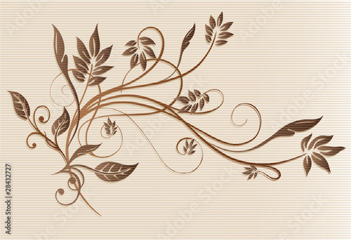 Ranke, flora, filigran, Blätter, background, Brauntöne