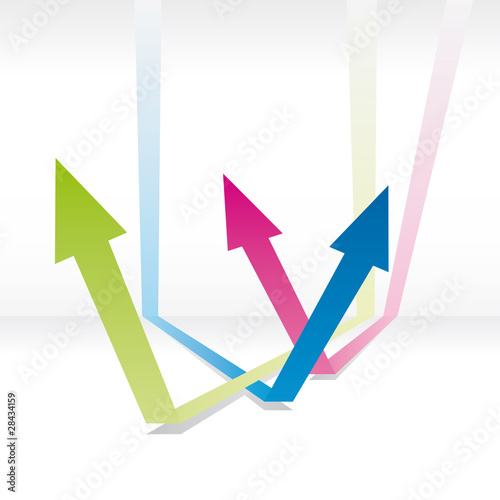 Colored arrows vector