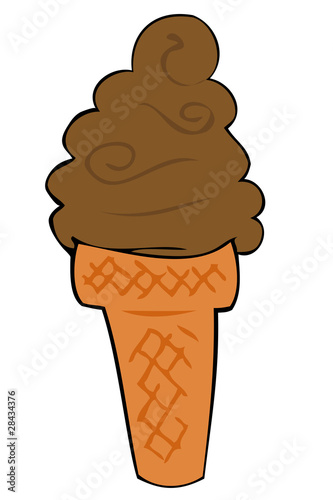 Chocolate Ice Cream Cone.