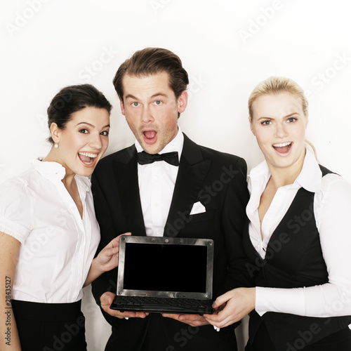 Business Team mit Netbook photo