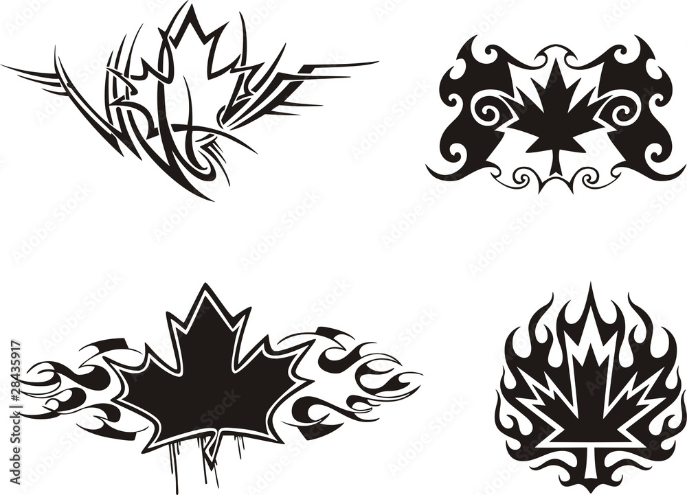 Fototapeta premium Maple Leaf Flames